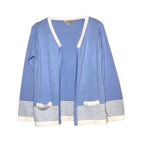 Manola Nautical Open Front Cardigan Sweater